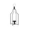 22" Modern Farmhouse Black Metal Candle Lantern